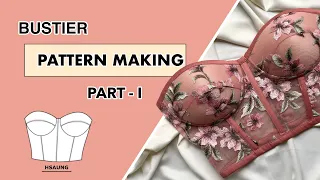 Bustier Pattern Making: How to draft Bustier Top Pattern