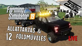 Farming Simulator 19 - 12.Rész (Állattartás és Földművelés) - Stark LIVE