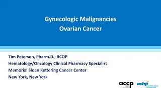 GYN Gynecologic and ovarian cancer BCOP 2021