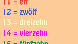 Das deutsche Zahlenlied 11 - 20 (German Numbers Song 11 - 20) - Learn German easily