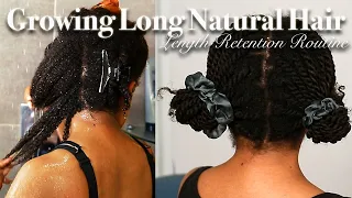 Natural Hair Care Routine For Length Retention (Grow Long Hair Fast!)