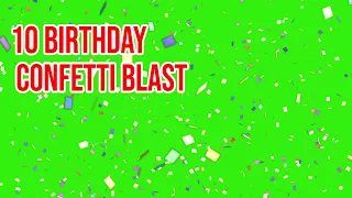 Top 10 || Birthday Confetti Green Screen Animation || by Green Pedia