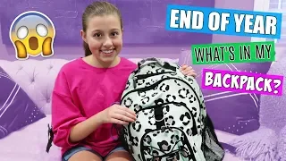 WHAT'S IN MY BACKPACK? END OF SCHOOL YEAR 2018