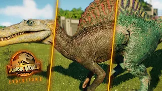 SPINOSAURUS SHOWCASE! EVERY Spinosaurus Skin Combination In Jurassic World Evolution 2