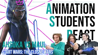 Animation Students React to: Star wars: The clone wars | Ahsoka vs Maul