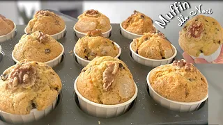 WALNUT and Chocolate MUFFINS WITHOUT BUTTER AND WITHOUT MILK