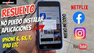 Iphone 6 plus no descarga Facebook instagram Solución requiere ios posterior no compatible