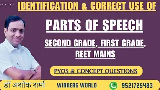 Identification & Correct use of Parts of Speech