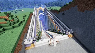 [Minecraft] no cheat bulid a hellgate with 200,000 blocks in the survival mode