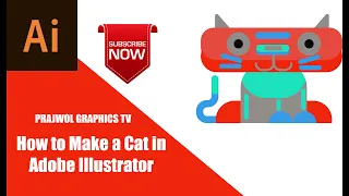 Draw a Cat in Adobe illustrator | Super Easy | Tutorial ??