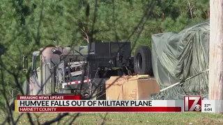 Military plane accidentally drops Humvee over neighborhood