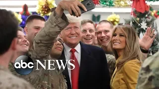 President Trump visits U.S. troops in Iraq