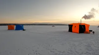 ЛОВИМ КОРЮШКУ в -35°С / SMELT FISHING at -35°C