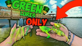 St. Patrick's Day Fishing Challenge! (GREEN Lures ONLY!!)