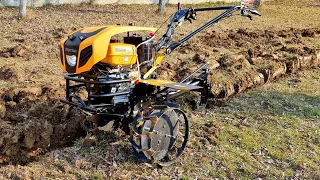 Plowing, tilling, towing a trailer, full tests with the 18 hp progarden Campo 1854 tiller