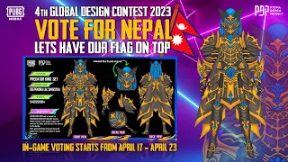 VOTE FOR NEPAL | 4th Global Design contest | PUBG MOBILE