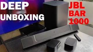 JBL Bar 1000 7.1.4 channels Dolby Atmos soundbar | Deep Unboxing