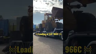 CAT 966C wheel loader loading on trailer #shorts #shortsfeed