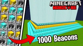 I Made 1000 Beacons In Minecraft Hardcore... World Record