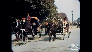 1898 Paris Street Traffic on the Champs Élysées in COLOR 4K - #Shorts