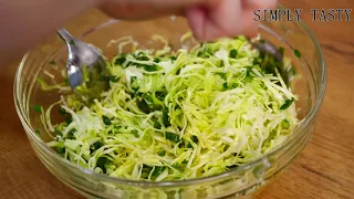 Готовлю два раза в день. Салат из капусты. Секрет в добавке! New Cabbage Salad