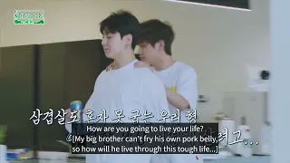 V asking JK to fry some pork belly for him 😆 BTS IN THE SOOP SEASON2 EP 4 #bts #taekook #bts #vkook