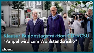 CDU/CSU-Klausur: Merz und Dobrindt zum Treffen des geschäftsführenden Vorstands