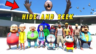 Shinchan & Franklin Playing Hide And Seek In Snow Iron Man Mansion In Gta 5|Mr SASI|