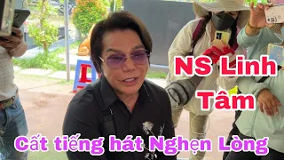 NS Linh Tâm cất tiếng hát nghẹn lòng trước mộ NS Vũ Linh