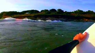 POV SURF | SURFING MAENPORTHS SHOREBREAK WEDGE TILL SUNSET!