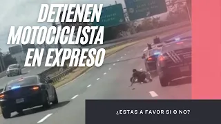 Policia detiene a motociclista sin tablilla en Expreso