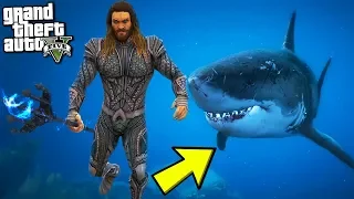 АКВАМЕН НАШЁЛ АКУЛУ МЕГАЛОДОН! AQUAMAN И МЕГ В ГТА 5 МОДЫ! ОБЗОР МОДА В GTA 5! ИГРЫ ГТА ВИДЕО MODS