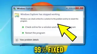 Windows Explorer has stopped working in Windows 7 / 8/10/11 - How To Fix has Stopped Working Error ✅