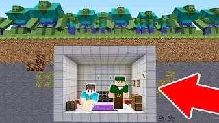 BASE 100% SEGURA CONTRA APOCALIPSE DE ZUMBIS MUTANTES  NO MINECRAFT!!