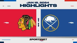 NHL Highlights | Blackhawks vs. Sabres - January 18, 2024