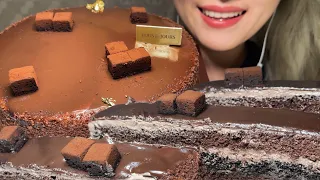 ASMR) 초코케이크 먹방😋🍫CHOCOLATE CAKE MUKBANG DESSERT EATING