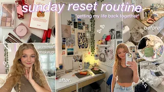 SUNDAY RESET VLOG: summer makeup grwm, cleaning my room, closet cleanout, & preparing for the week!