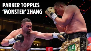 Joseph Parker TOPPLES 'monster' Zhilei Zhang despite being knocked down TWICE