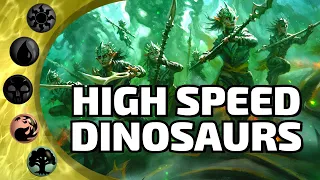 🔴🟢Hasty Giant Dino Are Scary! | Magic MTG Arena Deck List Ranked Standard Gruul