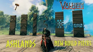 VALHEIM | NEW BUILD PIECES IN ASHLANDS PTR - LOVE IT!!