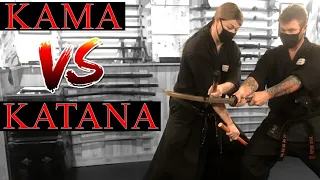 HOW TO FIGHT WITH KAMA vs SAMURAI SWORD 🥷🏻 Kamajutsu: Ninja Weapons Training