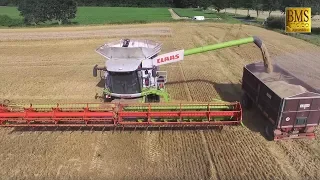 Mähdrescher CLAAS LEXION 780 TERRA TRAC Weizenernte Fendt - biggest combine harvester harvest barley