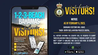 Bahamas Customs Visitors Digital Declaration Notice