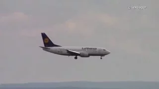 Lufthansa Boeing 737-500 D-ABIY, Landung in FRA Frankfurt [Rhein-Main]