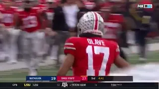 Chris Olave blocked punt Ohio State vs. Michigan