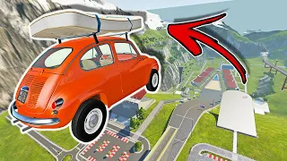 This Flying MATRESS Car Broke The Car Jump Arena RECORD! INSANE JUMP! - Best of r/BeamNG