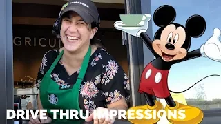 AMAZING REACTION! - Mickey Mouse impression at the Drive - Thru Prank - Starbucks