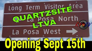 Quartzsite BLM - LTVA Camp Areas Open Sept 15th 2019