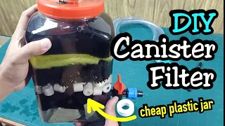 Making DIY Canister Filter for Aquarium from Cheap Plastic Jar