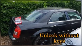 Unlocking Chrysler 300c door without key